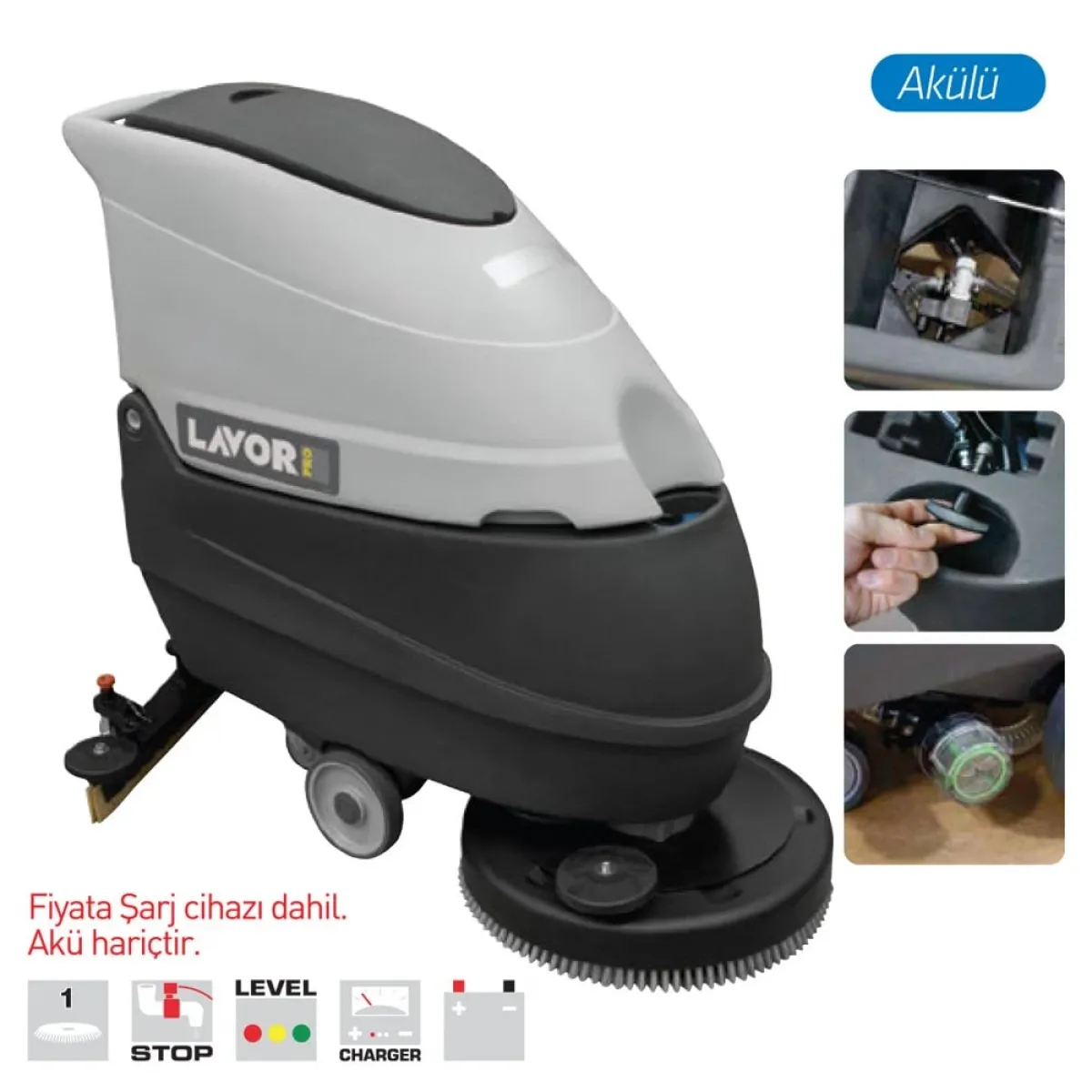 Lavor Free Evo 50B (Akülü) Zemin Yıkama Makinası